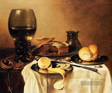  Brot Kunst - Frühstück Stillleben mit Roemer Fleischpastete Zitrone und Brot Pieter Claesz